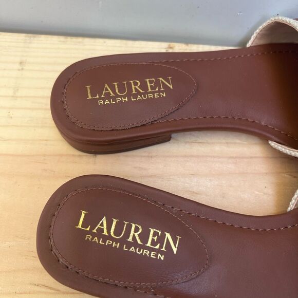 Lauren Ralph Lauren Brown Slide Sandals - Picture 2 of 4